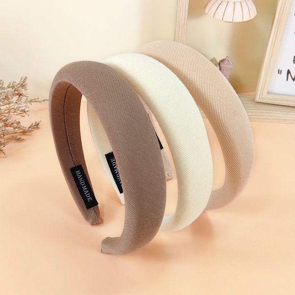 

hairpins korean style ins retro high skull hair bundle simple solid color fabric craft face wash accessories autumn and winter color sponge, Golden;silver
