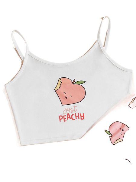 

plus cartoon & letter graphic cami sleep j55o#, Black;white