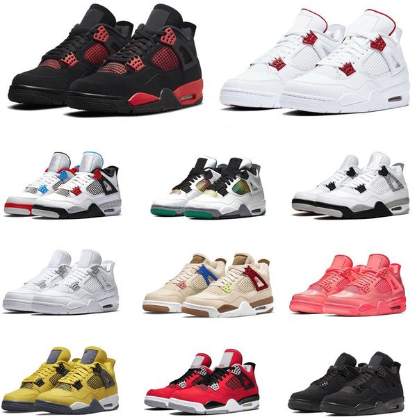 

2023 casual shoes blue jumpman 4 4s mens basketball shoes white guava ice oreo sail noir metallic purple black cat bred shimmer cactus jack