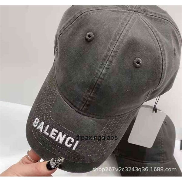 

designer balencaigass ball caps ball paris b letter printed fashion paris outdoor sunscreen wash cotton b duck tongue tide, Blue;gray
