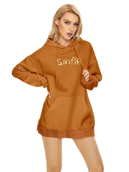 

letter graphic kangaroo pocket drawstring hoodie x0ow#, Black