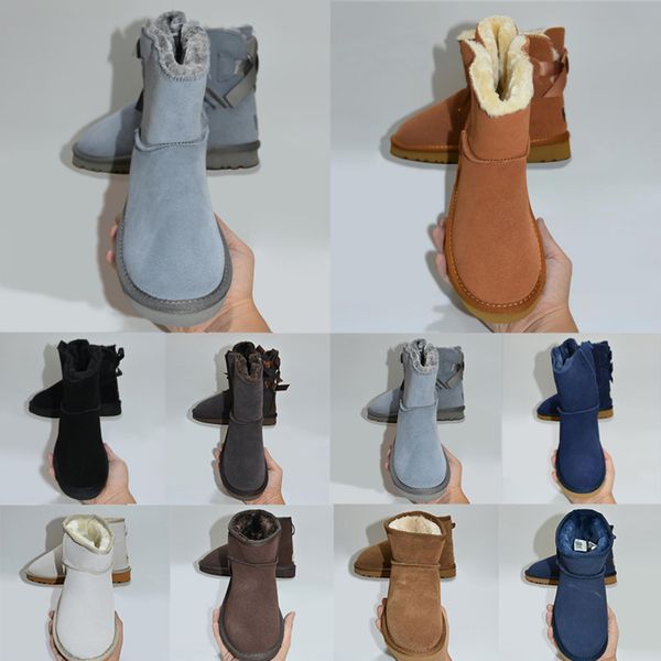 

women winter snow short ankle boots girl womens fluff australia designer booties chestnut navy pink red beige classic keep warm womens train