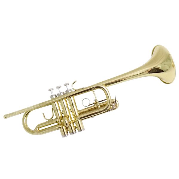 

c flat trumpet with case and mouthpiece yellow brass musical instruments trumpets trumpet instrument