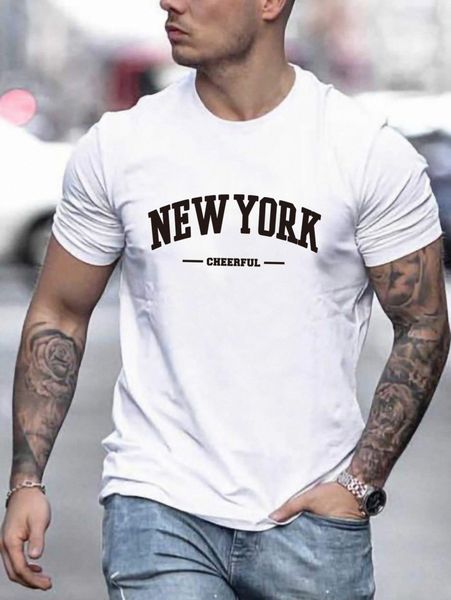 

men letter graphic tee o1hf#, White;black