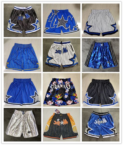 

orlando''magic''men throwback basketball shorts pocket, Black