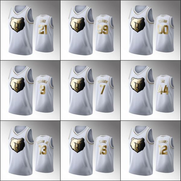 

memphis''grizzlies''men ja morant andre iguodala jaren jackson jr. justise winslow white golden edition custom282r, Black