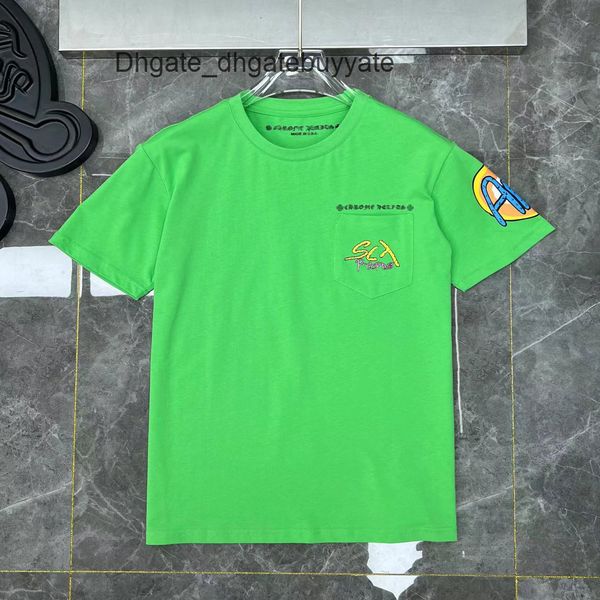 

brand luxury mens t shirts ch fashion man tees sanskrit letter t-shirt summer horseshoe flower cross short sleeve designer tshirts hip hop s, White;black