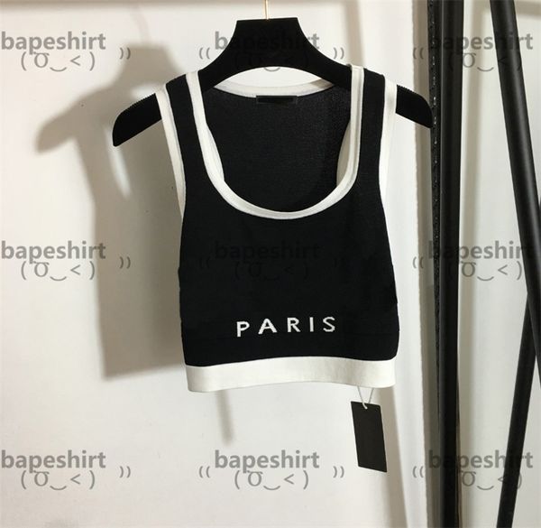 

letter knitting camisoles hipster women's design tanks outdoor swim yoga sports home casual luxury vests, Black;white
