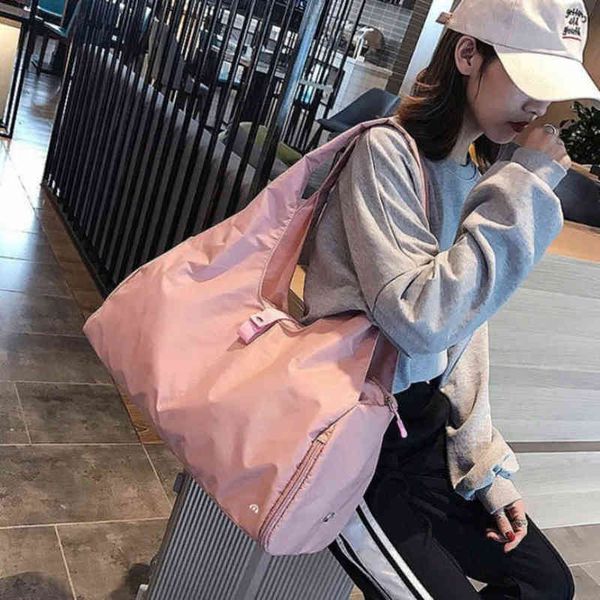 

sacks lulu bags handbag female korean fitness tide one shoulder yoga sack bag dry wet separation portable short distance travel bag-9b07 au0