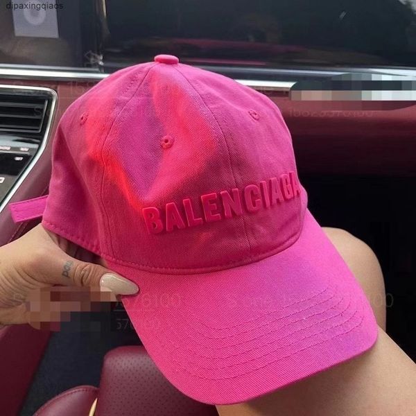 

designer ball caps balencaigass letter paris summer new baseball cap correct version rose red hat female soft three-dimensional trend duck t, Blue;gray