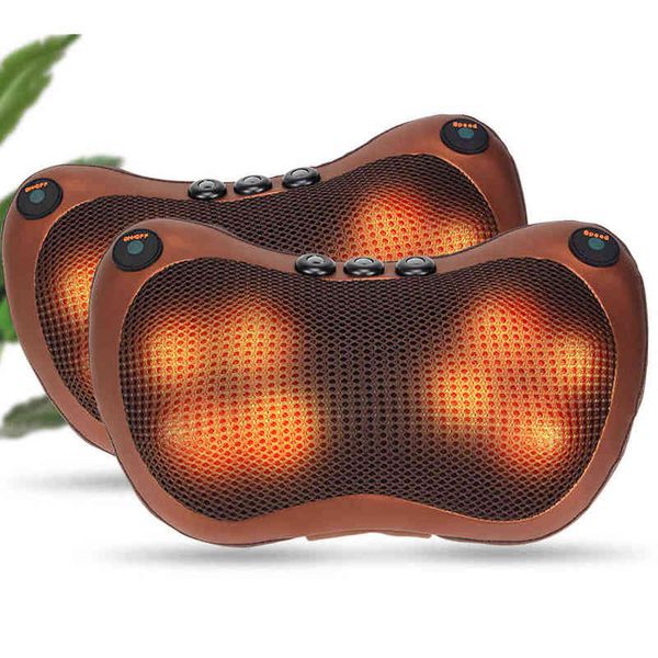 

massage pillow electric neck massager multifunctional shoulder infrared heating magnetic therapy massage relaxation massageador 220507
