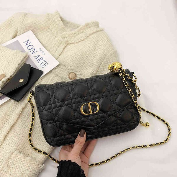 

bags handbags 2022 urban elegant women's fashion korean version xiaoxiangfeng single shoulder messenger pu chain square, Black;red