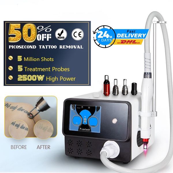 

2023 new professional laser machine q switch nd yag picosecond laser tattoo removal equipment for salon, Black