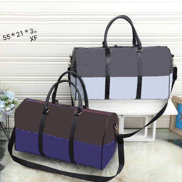

2022 overnight bag black brown plaid flower white designers bags 55 25 30 handbag keepall travels purse keep all geninue leather pattern lug