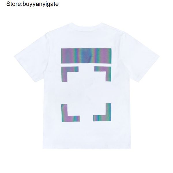 

luxury mens brand designer t shirts tees fashion offs t-shirt religious oil painting letter back arrow tshirts clothing loose cotton women r, White;black