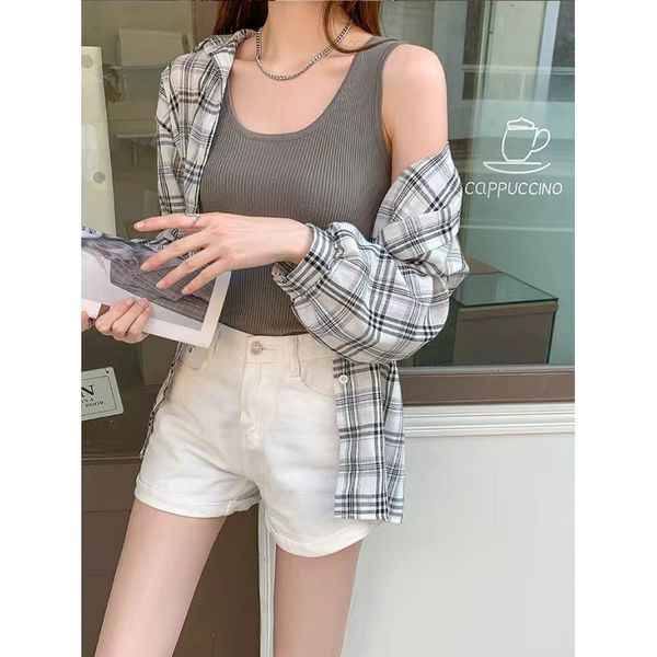 

womens tank shirts sleeveless woman vests summer tees, White