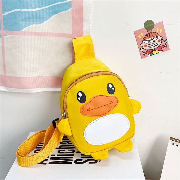 Çocuk Göğüs Çantası Sevimli Kız Erkek Karikatür ördek Desen Çanta Çocuk BeltBag Para Çantası Bebek Fermuarlı Bel Paketi bozuk para Çantaları iş hediyeleri