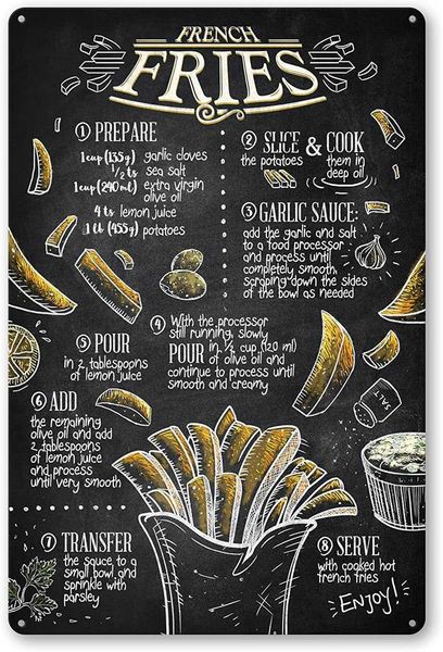 

kitchen eat wall home decor vintage metal tin sign gift