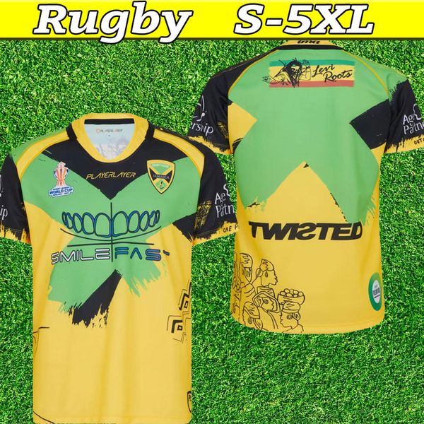 

jamaica rugby jersey national team jerseys polo short sleeve, Black;gray