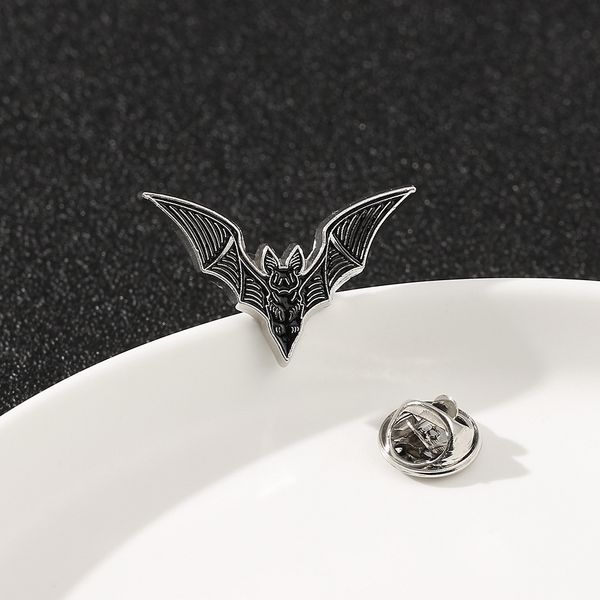 

bat enamel pin alternative goth fashion witchy style halloween gift spooky lapel jewelry accessory, Blue
