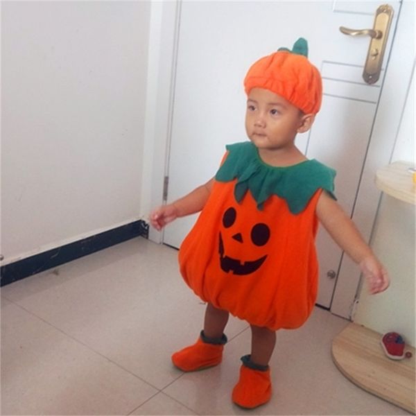 Хэллоуин костюмы малыш детская тыква костюм Чилдерн Симпатичный косплей для девочки Boy Fancy Год карнавальный платье 220817