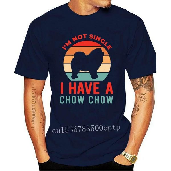 Camisetas masculinas roupas masculinas Chow papai natal, eu não sou uma camiseta solteira algodão de algodão de grande porte de manga curta