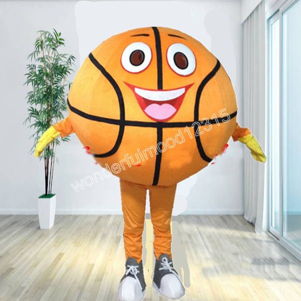 Basketball-Maskottchen-Kostüme, hochwertiges Cartoon-Charakter-Outfit, Anzug, Halloween, Outdoor-Themenparty, Erwachsene, Unisex-Kleid