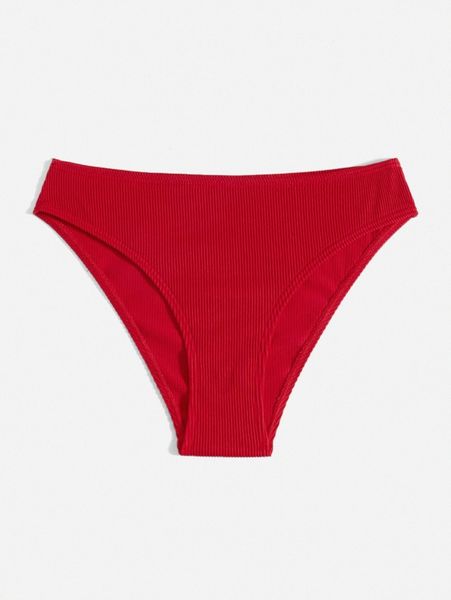 

plain rib bikini bottom b4uh#, White;black