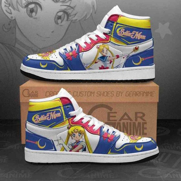 

sailor moon sneakers anime shoes, Black