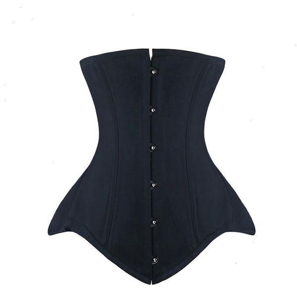 

underbust waist training corset double steel boned body shapewear weight loss slim shaper cinchers belly binders, Black;white