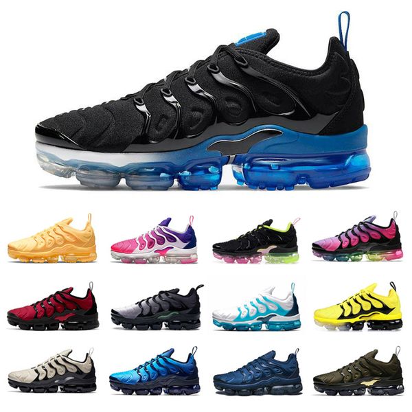 

men running shoes women sneakers tn plus core black white hyper blue bumblebee grape sunset outdoor mens trainers new arrival tbdf