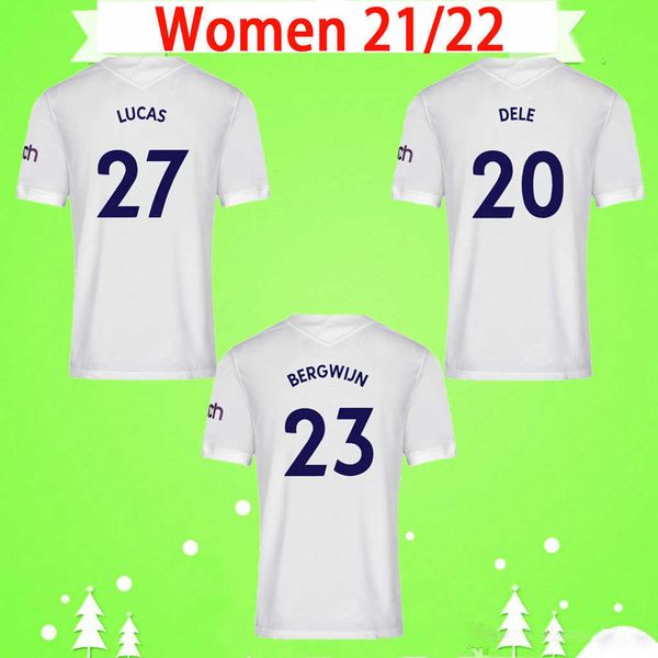 

women 21 22 dele son bale kane soccer jerseys girls hojbjerg bergwijn lo celso 2021 2022 lucas football shirts uniforms ladies thailand, Black;yellow