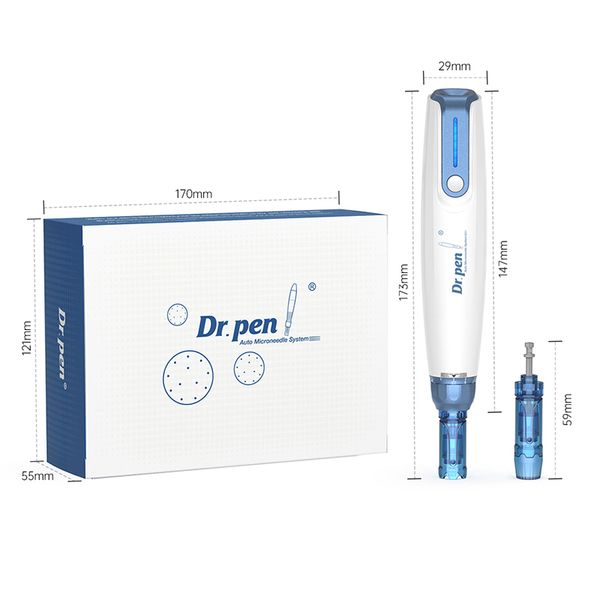 

dr.pen a9 micro needle pen design in led light gear displayed with 6 speed control