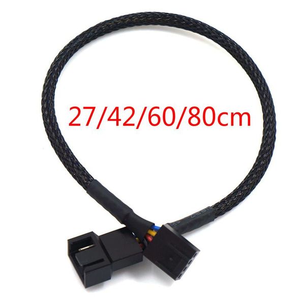 Altri accessori per l'illuminazione 1pc 27/42/60/80cm Prolunga PWM Scheda madre CPU 4 PIN Ventola Adattatore 4P Custodia per computer Cavi di alimentazione ConnettoriOth