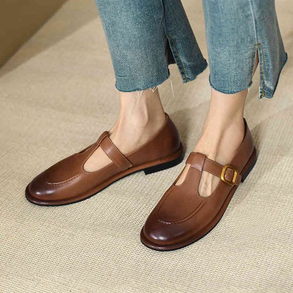 

dress shoes square head single shoes women's t-shaped one-line buckle mary jane british style versatile thick heel medium small f0nz, Black
