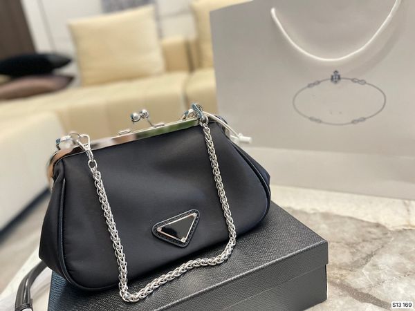 

nylon clip-covered satin fabric luxurys designers bags real leather handbags messenger crossbody chain shoulder bag totes wallet