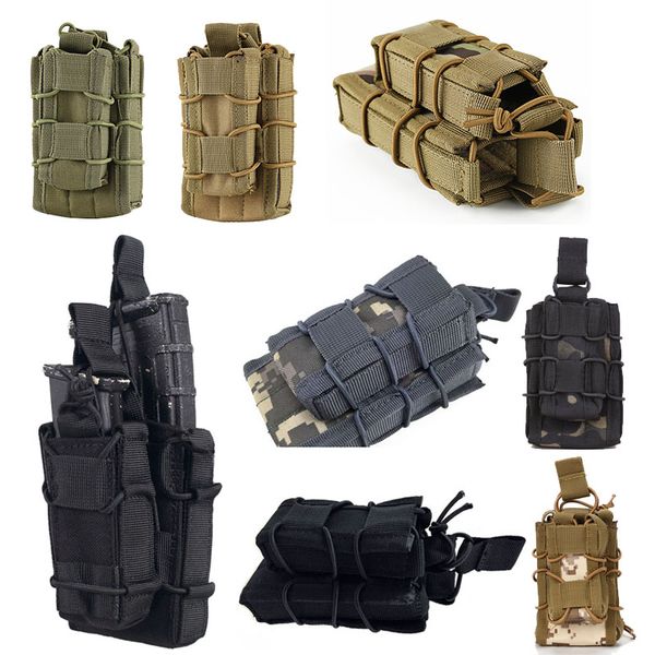 BORSA per sport all'aria aperta Tactical Double Magazine Pouch Zaino Vest Gear Accessorio Mag Holder Clip per cartuccia NO11-532