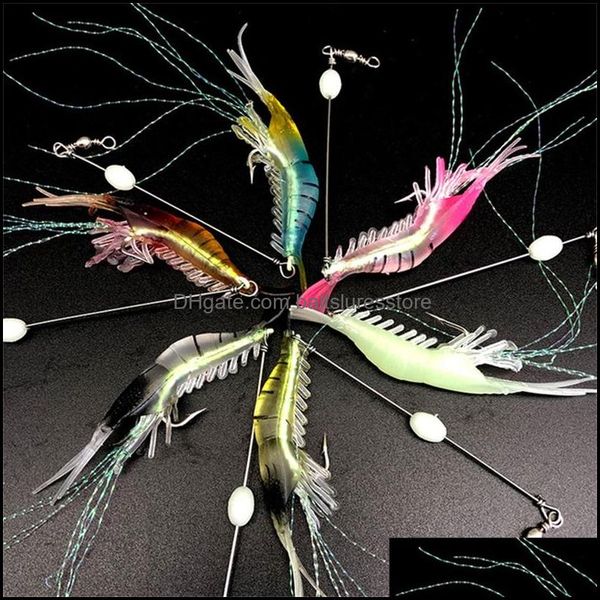 

plastic shrimp baits pn lure jigging lures 9.5cm 6.4g artificial bait ocs squid jig fishing hooks 375 x2 drop delivery 2021 sports out