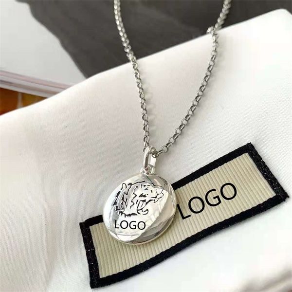 

14% off jewelry gujia double g necklace 925 silver tiger head round brand pendant fashion trend male and female lovers girlfriends snake bon
