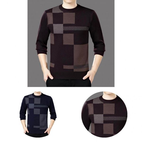 

stylish lightweight round neck slim thickened warm pullover sweater for daily wear knitted sweater pullover sweater, White;black