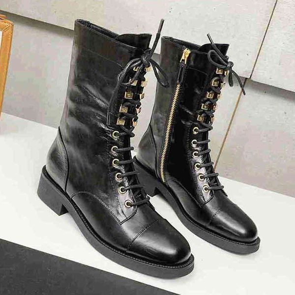 

boots c home women's leather boots classic fashionable versatile retro 8 inches series, Black
