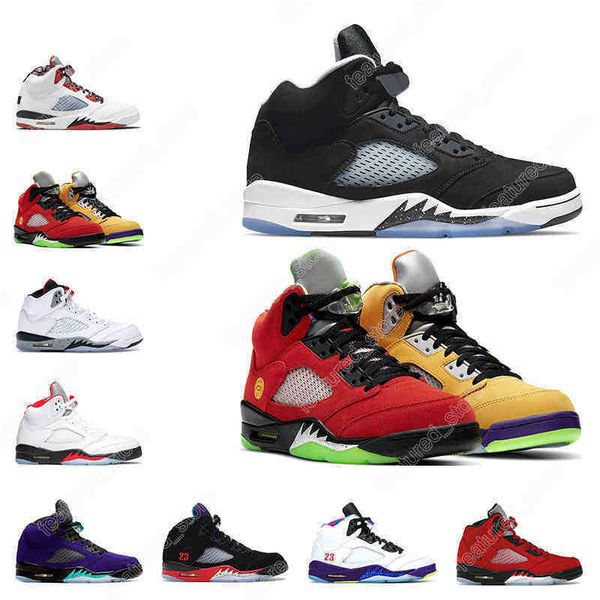 

7-13 men basketball shoes 5s oreo raging red alternate oregon what the blue suede michigan mens trainers sports sneakers fashion, Black