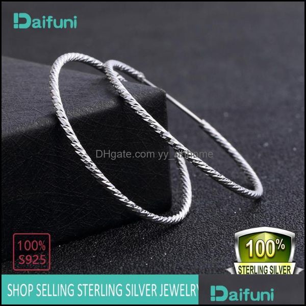 Hoop Hie Ohrringe Schmuck Frauen 100% 925 Sterling Silber Ohrring 38mm Runde Schleife Geschenkbox Einfache Verpackung für Sexy Mode Drop Lieferung 20