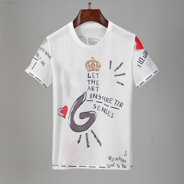 

mens 21ss designers t shirt luxurious men women couples casual short sleeve round neck tees 5 colors, White;black