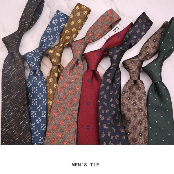 

linabiway 8cm style formal dress neck tie male casual floral neckties for wedding party tuxedo bow accessory, Black;gray