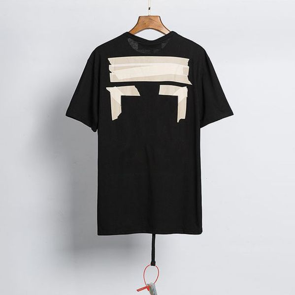 

mens summer loose t shirts fashion tees designers offs brands man women casual t-shirt luxury clothing letter arrow black white tshirts str, White;black