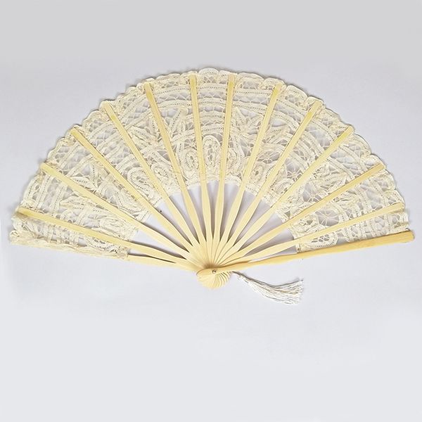 

beige fabric folded hand fan bridal dancing props church wedding gift party favors 1222127