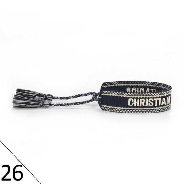 

designers fashion wovens friendship bracelet for luxury brand handmade braided bracelets with tassel print embroidery men bangle code 20-38, Golden;silver