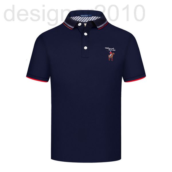 

men's polos designer williampolo2022 summer polo shirt short sleeve new thin lapel casual sports slim polo shirt e0ps, White;black