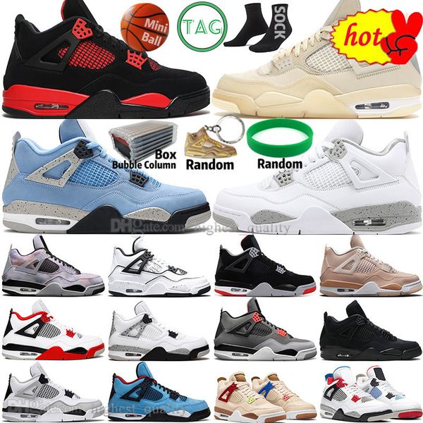 

sail oreo black cat 4 4s men basketball shoes bred university blue fire red thunder white cement starfish wild things military diy mens